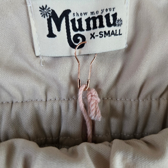 Show Me Your Mumu Beige Tan Caitlin Ruffle Maxi Bridesmaid Formal Dress Size XS - Picture 6 of 12